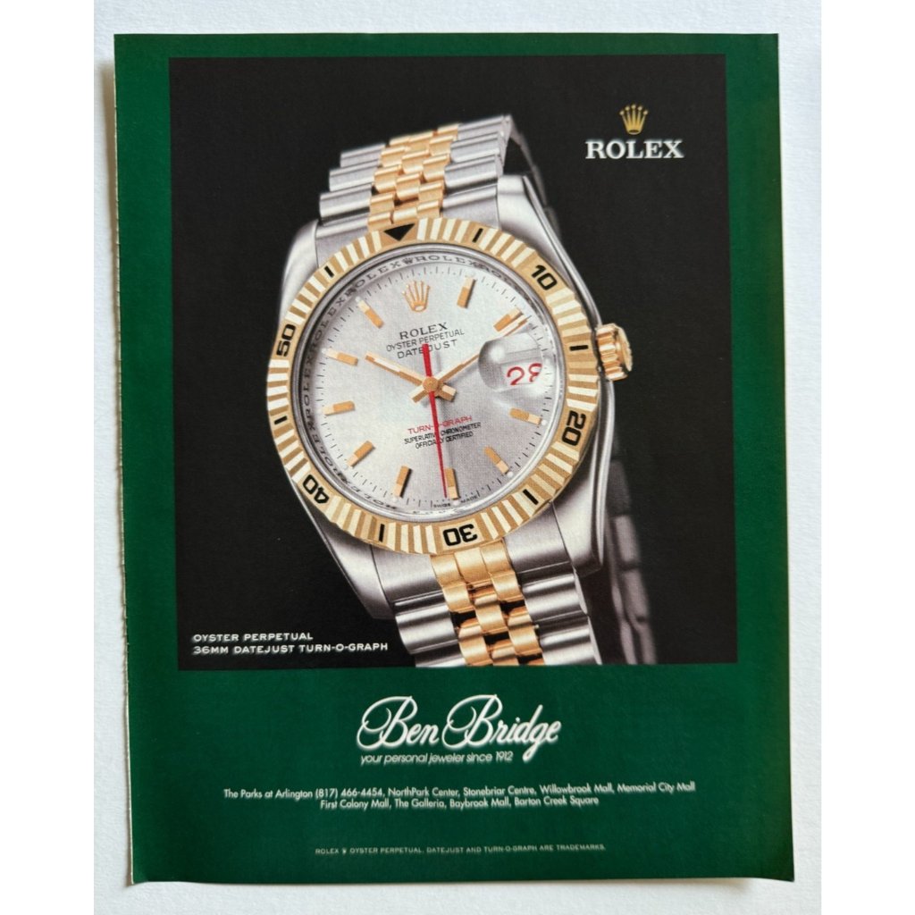 Vintage 2005 Rolex Watch Ben Bridge Jeweler Advertisement Print Ad